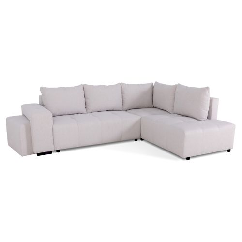 Canapé d'angle convertible GLORIA tissu beige