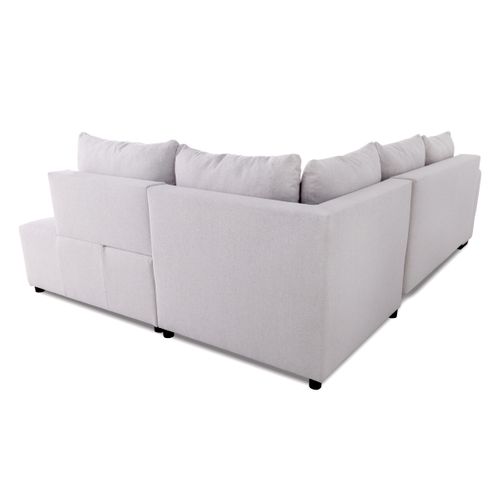 Canapé d'angle convertible GLORIA tissu beige