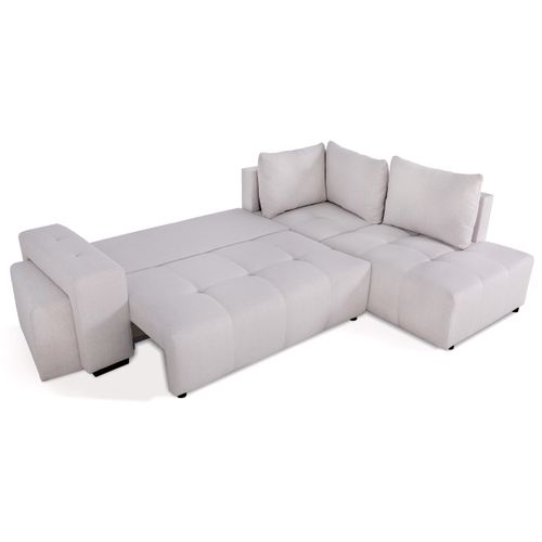 Canapé d'angle convertible GLORIA tissu beige