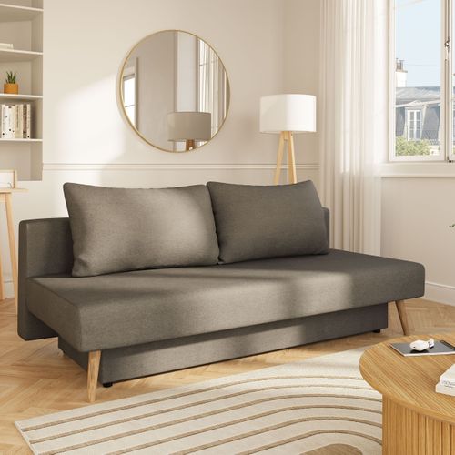 Banquette-lit 3 places VILLA tissu gris