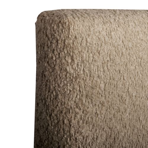 Lit 160x200 cm JAPP tissu bouclette ocre
