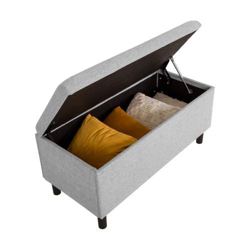 Banc coffre JAPP tissu gris