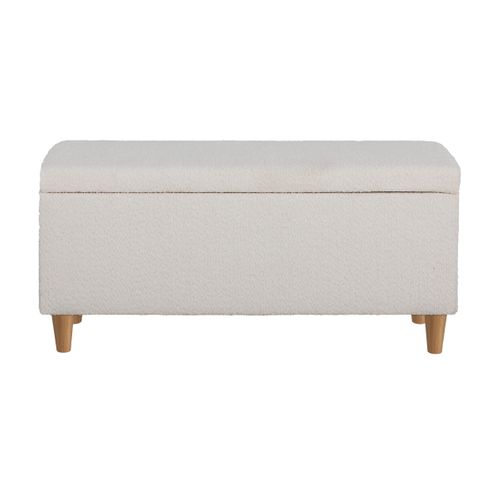 Banc coffre JAPP tissu bouclette beige