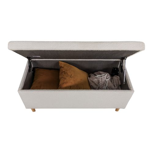 Banc coffre JAPP tissu bouclette beige