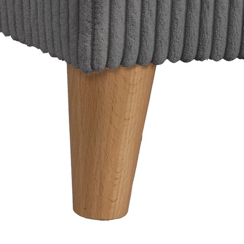 Banc coffre JAPP velours côtelé anthracite