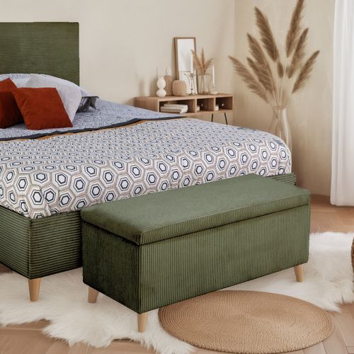 Banc coffre JAPP velours côtelé  kaki