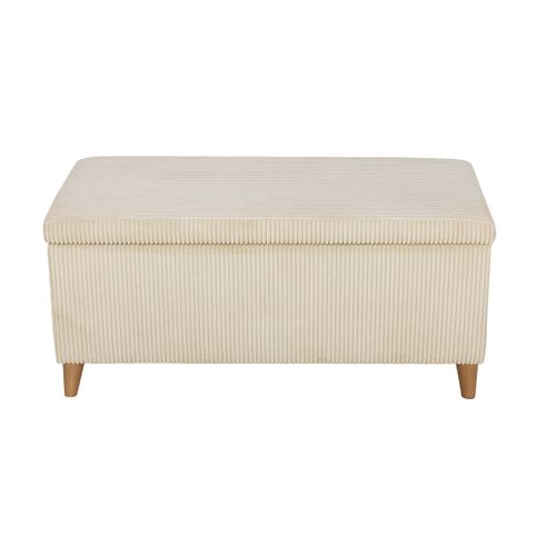 Banc coffre JAPP velours côtelé beige
