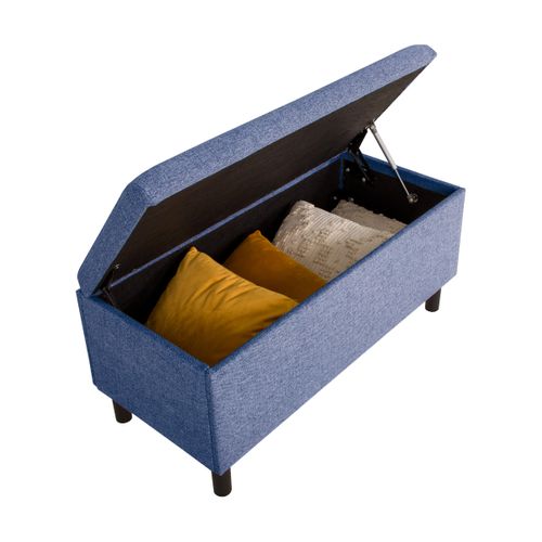 Banc coffre JAPP tissu bleu