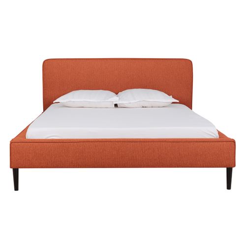 Lit 160x200 cm VICTORIA tissu style terracotta