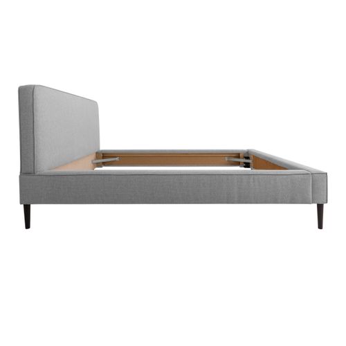 Lit 160x200 cm VICTORIA tissu style gris souris