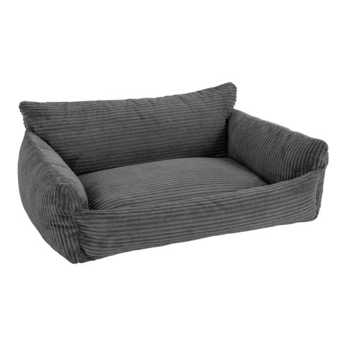 Canapé pour chien HAPPY velours côtelé anthracite