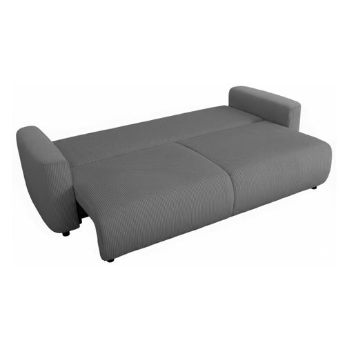 Canapé 3 places convertible MAEVA velours côtelé anthracite