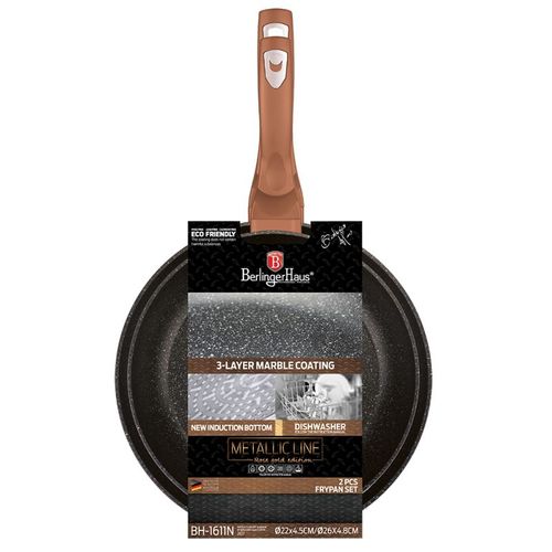 Ensemble De 2 Poêles À Frire, Metallic Line Rose Gold Edition