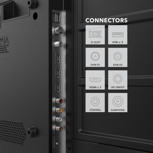 Téléviseur LED HD 24" (60 Cm) Chargeur De Véhicule 12v Fourni 24hn01vc, HDMI, USB, HD