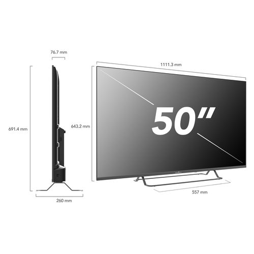 Téléviseur QLED 4k Uhd 50" (126 Cm) 50qa20vauk Smart TV Android - 4xHDMI - 2xUSB - Dolby Audio
