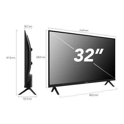 32hn01k Téléviseur LED 32" (80cm) HD Triple Tuner Dolby Digital Plus, 3xHDMI, 2xUSB