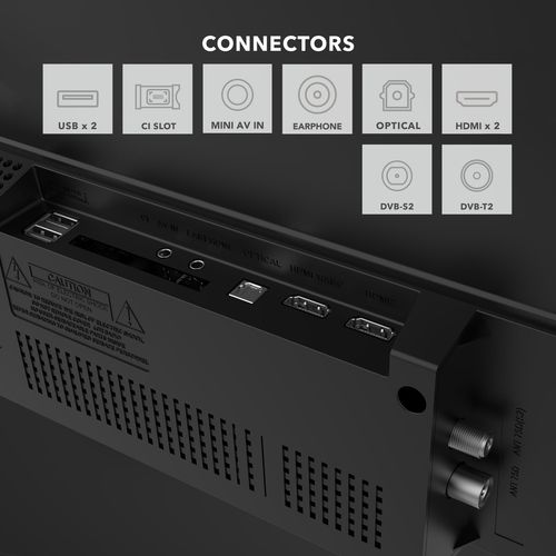 32hn01k Téléviseur LED 32" (80cm) HD Triple Tuner Dolby Digital Plus, 3xHDMI, 2xUSB