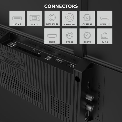 Téléviseur LED Full HD 40" (100 Cm) 40fh01k Smart TV - Molotov, Netflix, Prime Video, Disney+