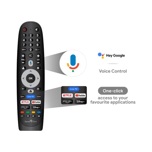 Téléviseur LED HD 24" (60 Cm) Smart TV Google 24hg01vc Chargeur De Véhicule 12v Fourni, HDMI, USB