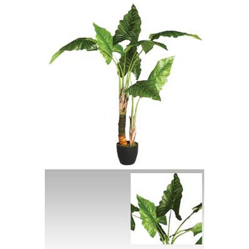 Plante Artificielle " Bananier " En Polyester + Fer + Polyethylene + Cim - Dim : H.120 Cm