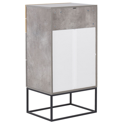 Commode - Meuble De Rangement à 4 Tiroirs Acra Effet Béton Gris