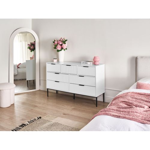 Commode - Meuble De Rangement à 7 Tiroirs LEDuc Blanc