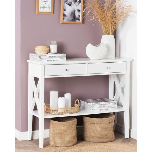 Table Console - Table D'entrée - Console Meuble Avenue Blanc