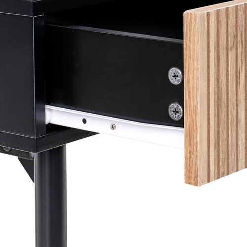 Table Console - Table D'entrée - Console Meuble Blythe Frêne Naturel Noir