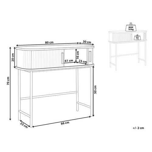 Table Console - Table D'entrée - Console Meuble Bradley Marron