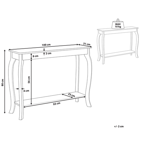 Table Console - Table D'entrée - Console Meuble Hartford Noir