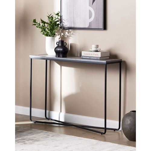 Table Console - Table D'entrée - Console Meuble Lakota Effet Béton Gris