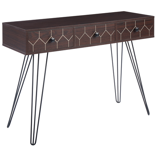 Table Console - Table D'entrée - Console Meuble Malsala Marron Foncé