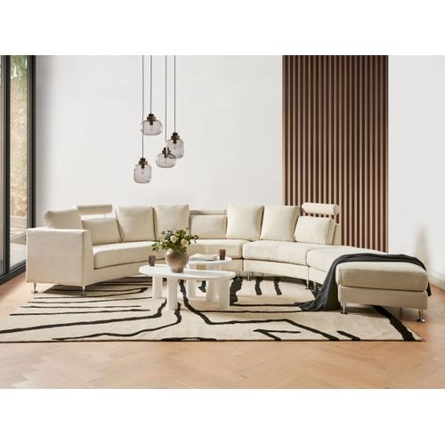 Canapé Arrondi - Canapé Modulable 7 Places Rotunde Tissu Beige