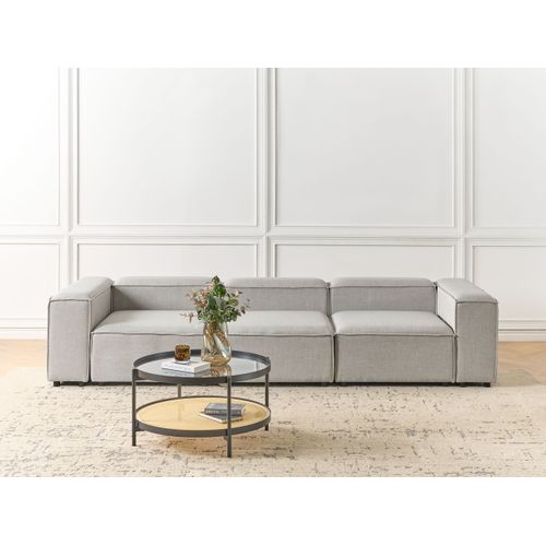 Canapé Modulable 3 Places - Canapé Modulaire Ardal Tissu Gris Clair