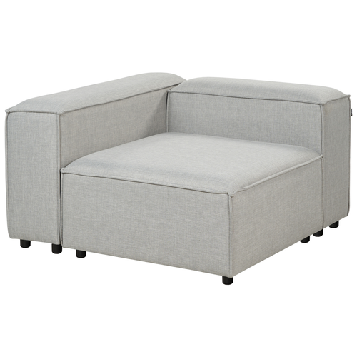 Canapé Modulable 3 Places - Canapé Modulaire Ardal Tissu Gris Clair