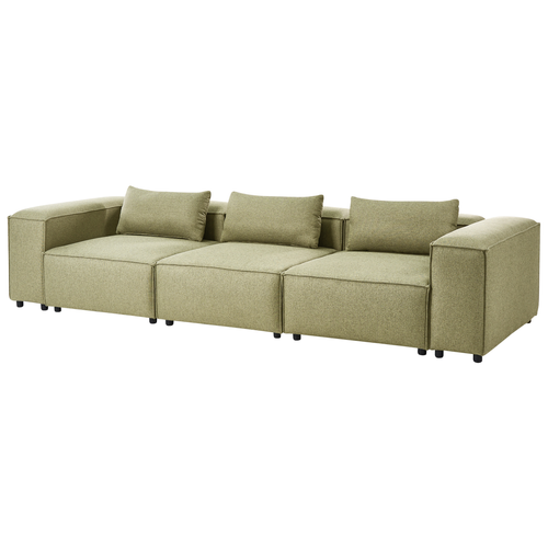 Canapé Modulable 3 Places - Canapé Modulaire Brande Tissu Vert Clair
