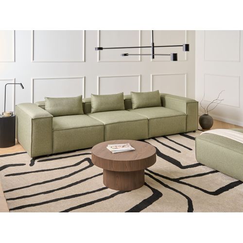 Canapé Modulable 3 Places - Canapé Modulaire Brande Tissu Vert Clair