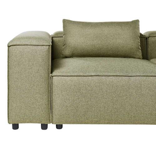Canapé Modulable 3 Places - Canapé Modulaire Brande Tissu Vert Clair