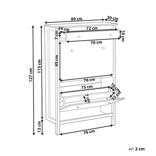Meuble à Chaussures - Armoire à Chaussures Gibson Blanc