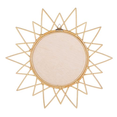 Miroir Mural Miroir Décoratif - Aroek 61 Cm 61 Cm Rotin Naturel