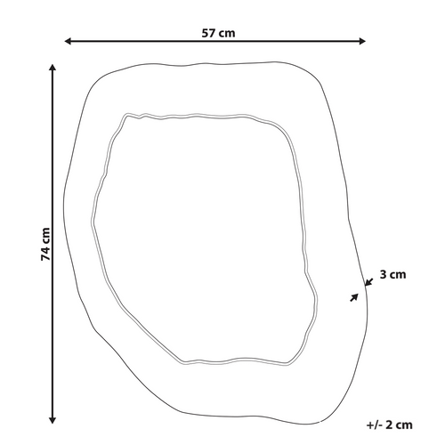 Miroir Mural Miroir Décoratif - Martyre 57 Cm 74 Cm Vert