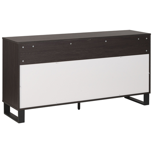 Commode 2 Portes - Commode Chambre Elda Marron/noir