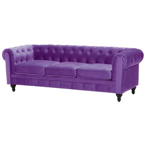 Ensemble De Canapés Droits 4 Places - Ensemble De Canapés Chesterfield Velours Violet