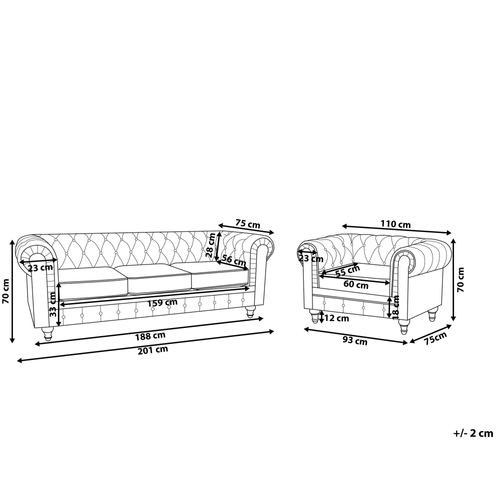 Ensemble De Canapés Droits 4 Places - Ensemble De Canapés Chesterfield Velours Violet