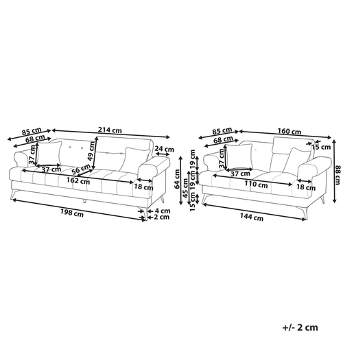 Ensemble De Canapés Droits 5 Places - Ensemble De Canapés Skive Bouclé Blanc