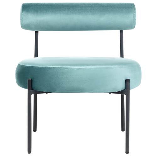 Fauteuil Fixe Fauteuil De Salon Alpha Velours Turquoise