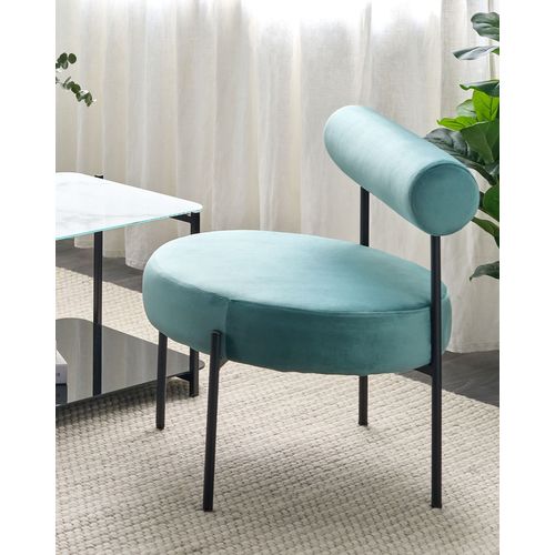 Fauteuil Fixe Fauteuil De Salon Alpha Velours Turquoise
