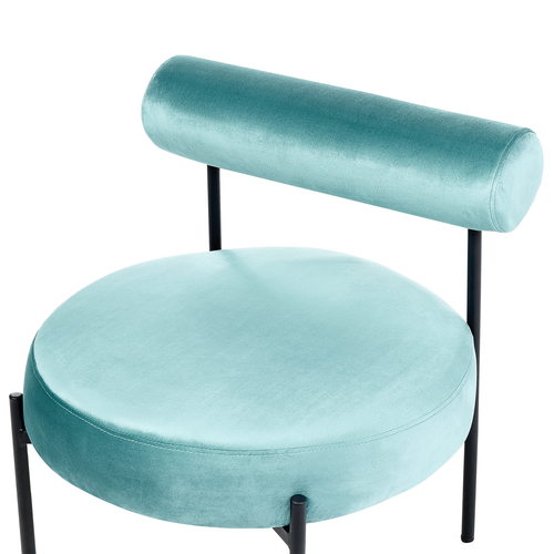 Fauteuil Fixe Fauteuil De Salon Alpha Velours Turquoise