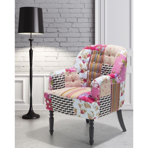 Fauteuil Fixe Fauteuil De Salon Mandal Tissu Rose