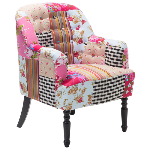 Fauteuil Fixe Fauteuil De Salon Mandal Tissu Rose